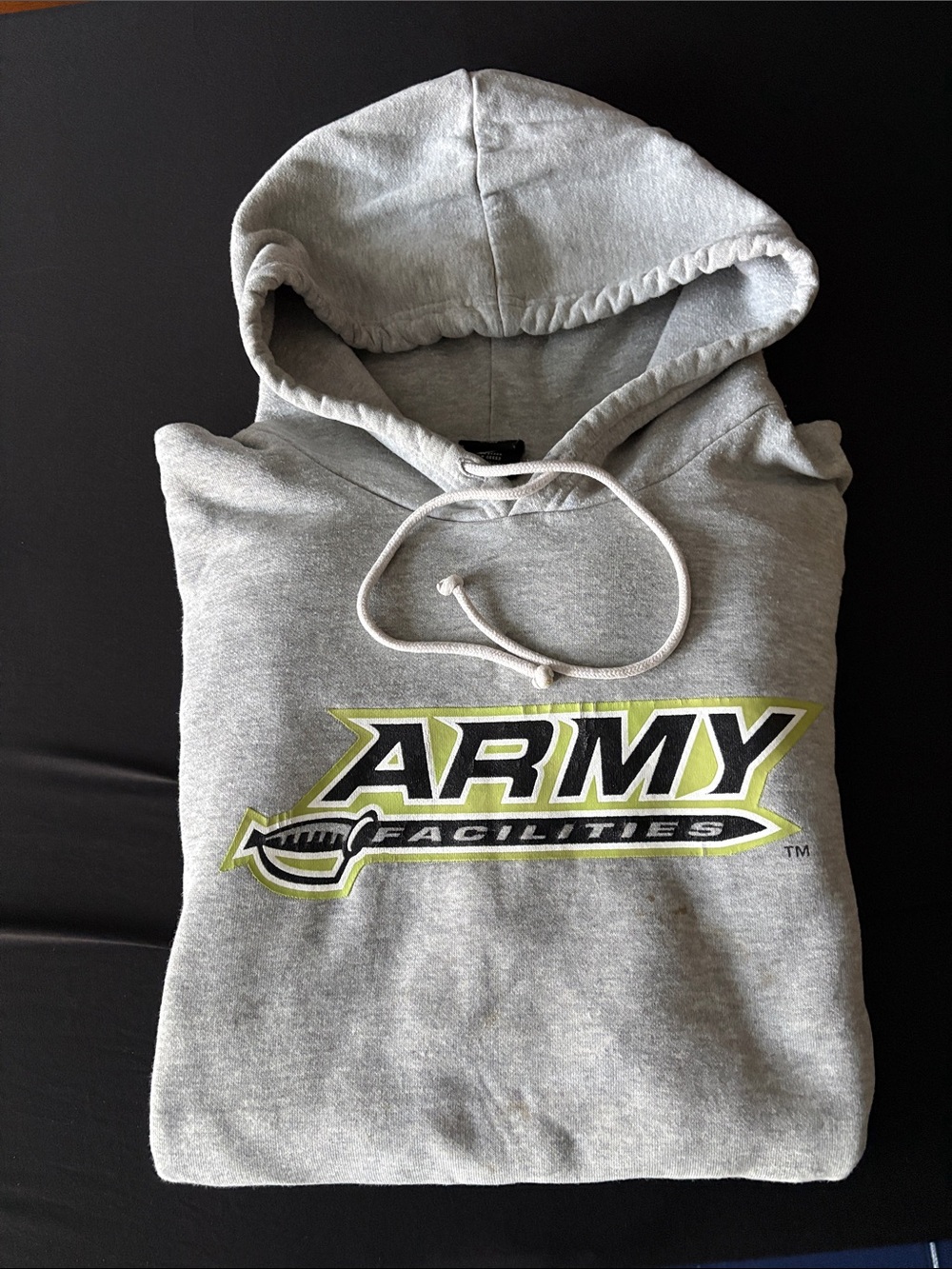 Army Facilities Gray Hooded Sweatshirt - Classic Pullover Hoodie